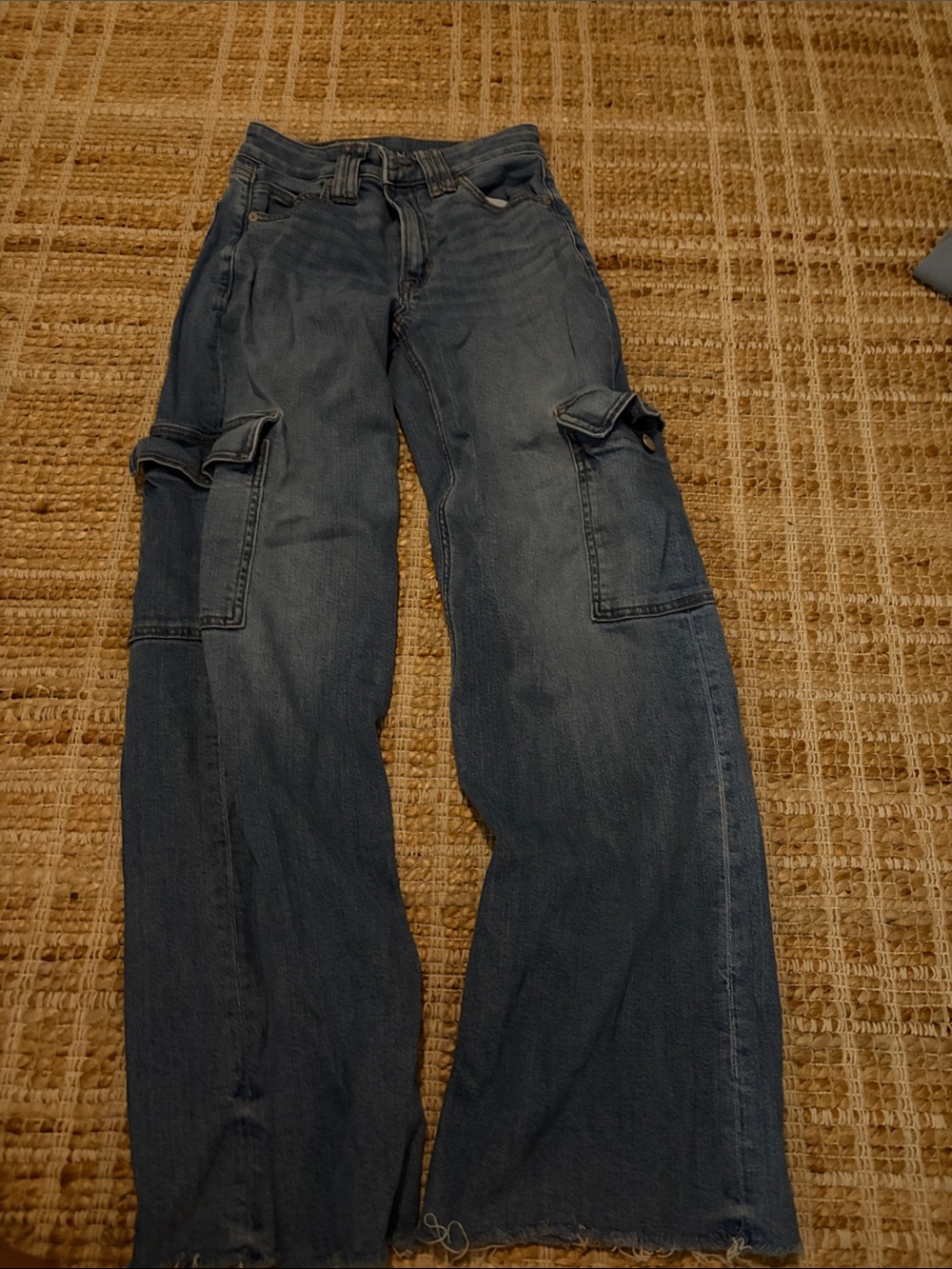 American Eagle Outfitters Dark Blue Cargo Jeans